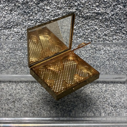 Vintage brass powder compact - vintage,